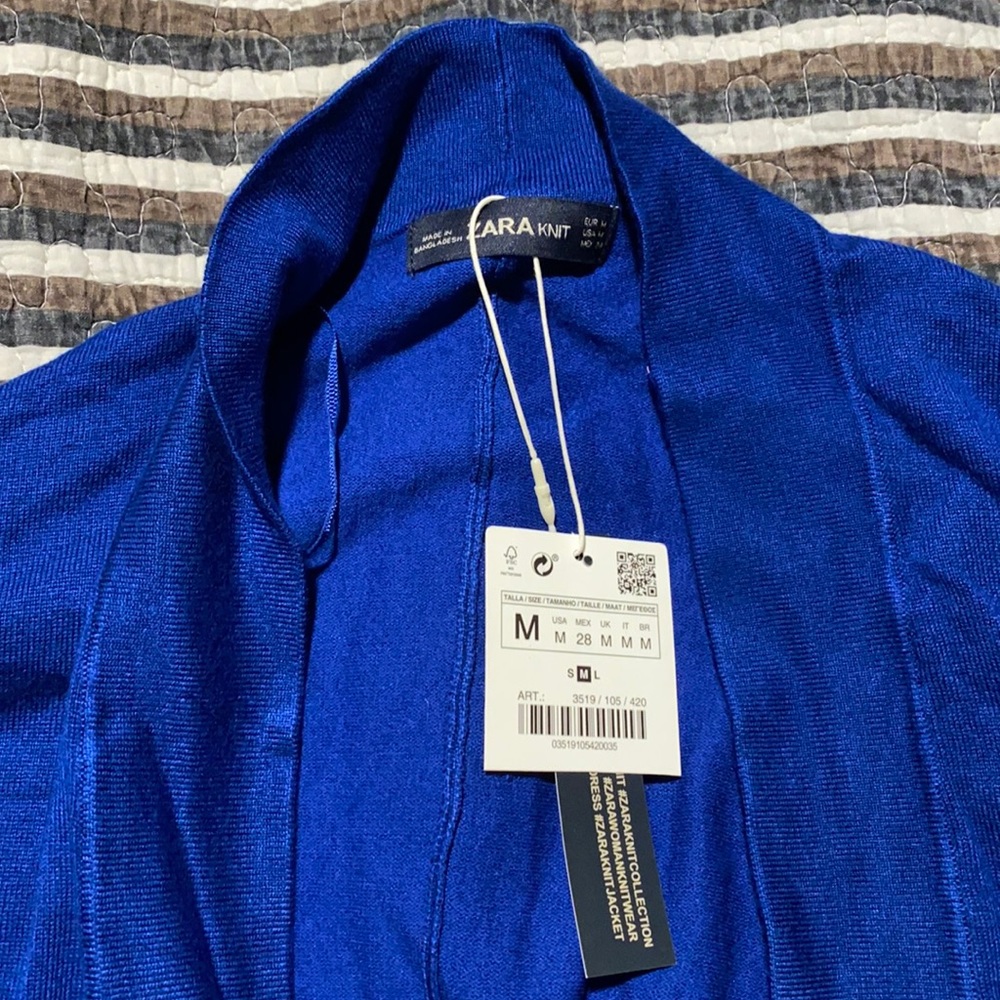 Blue. Zara cardigan